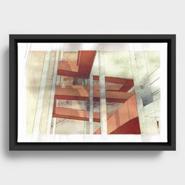Architectural Fragment Perspective Framed Canvas