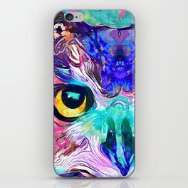 Colorful Bird Nature Art - Wild Owl iPhone Skin