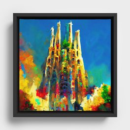 Basilica de la Sagrada Familia Framed Canvas
