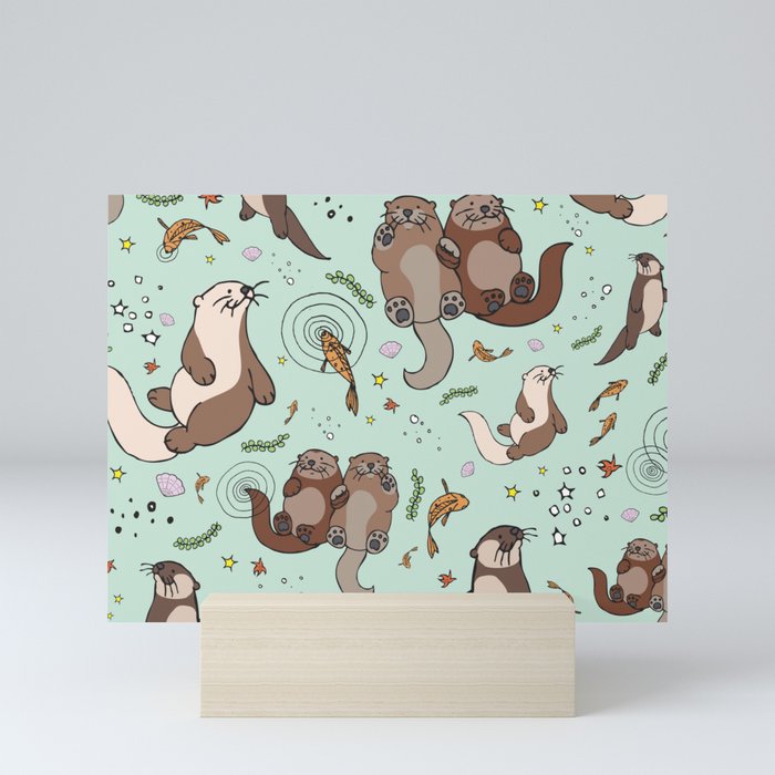 Sea Otters Mini Art Print