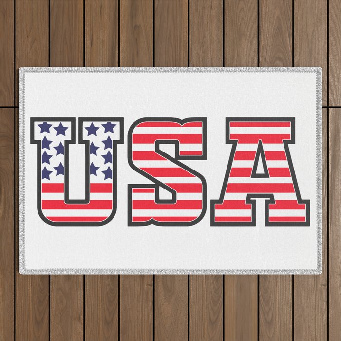 USA Flag Outdoor Rug