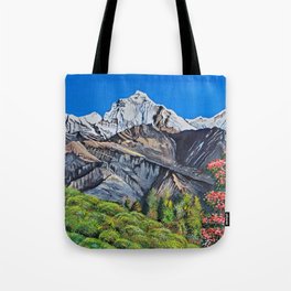Mount Everest from Nepal Himalayan Mountains Tote Bag