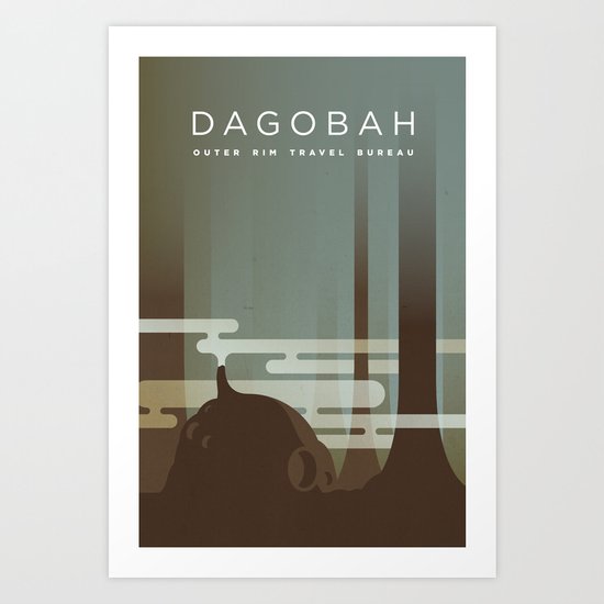 Outer Rim Travel Bureau: Dagobah Art Print