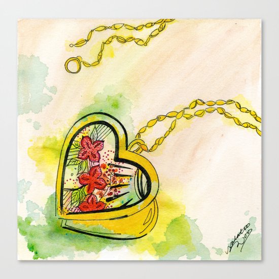 Love locket Canvas Print