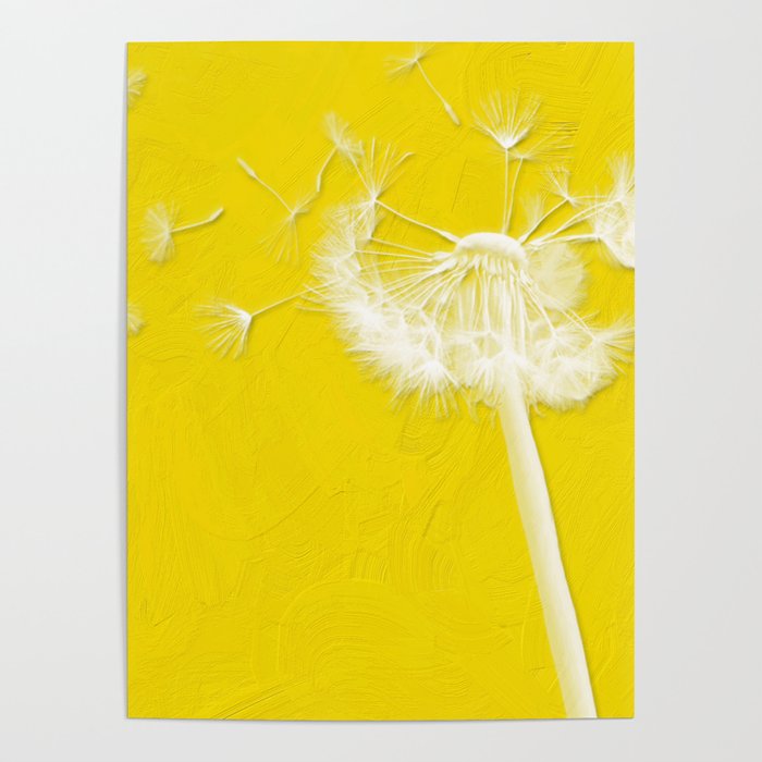 Dandelion freesia yellow art and home accessories Poster