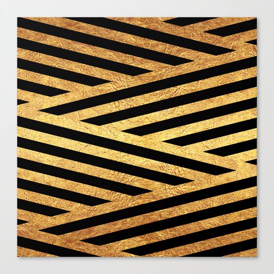 Gold and Black Canvas Print