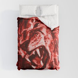 Panthera Leo Carboneum - Red Comforter