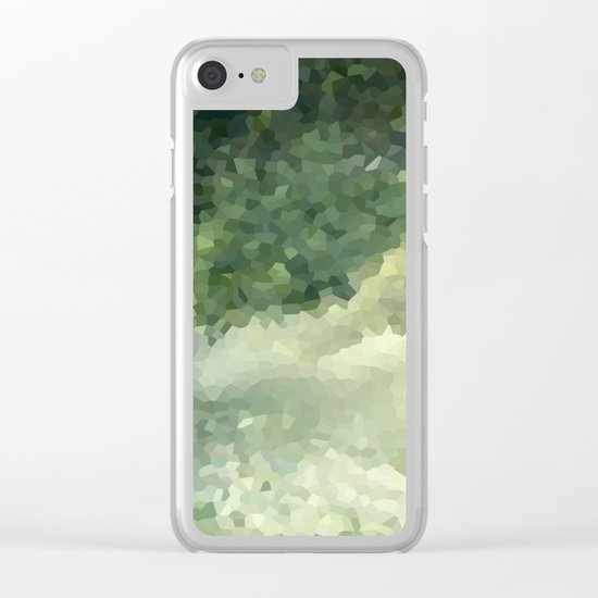 The green background .Storm . Clear iPhone Case