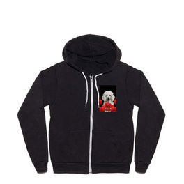 Poodle with red tulips #society6 #poodle Zip Hoodie