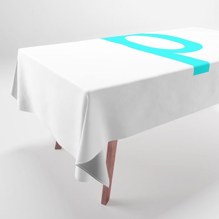 LETTER p (CYAN-WHITE) Tablecloth