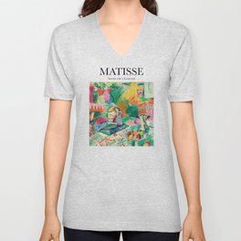 Matisse - Interior with a Young Girl V Neck T Shirt