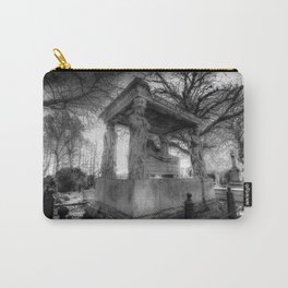 Kensal Green Cemetery London Carry-All Pouch | Sirwilliamcasement, Infrared, Kensalgreencemeterylondon, Londoncemetery, Victorian, Kensalgreen, Digital, Black and White, Photo, Hdr 