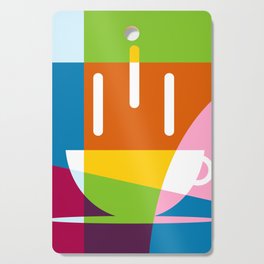 The Coffee Abstract Colorful Illustration Cutting Board