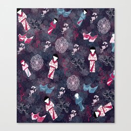 Origami Backpack Canvas Print