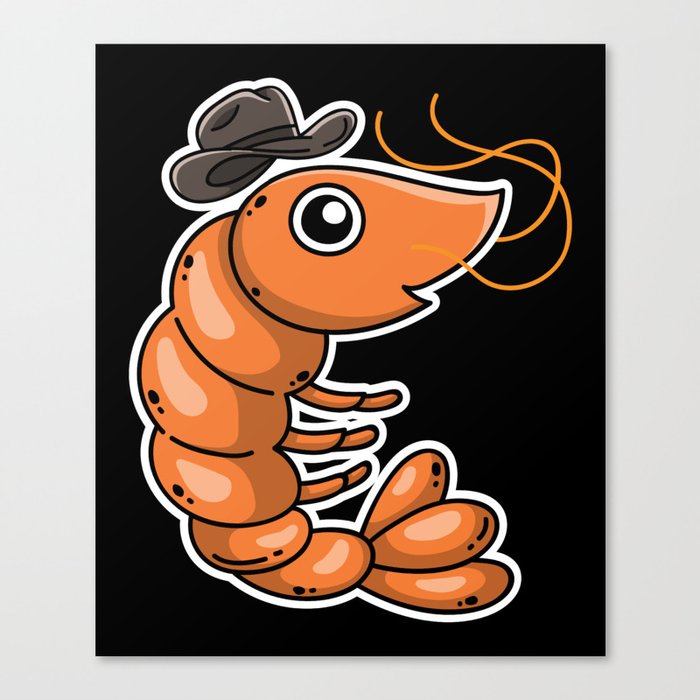 Cowboy Shrimp Canvas Print