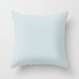 Pastel Light Blue Solid Color - Cool Neutral Earth Tone Shade Single Hue Throw Pillow