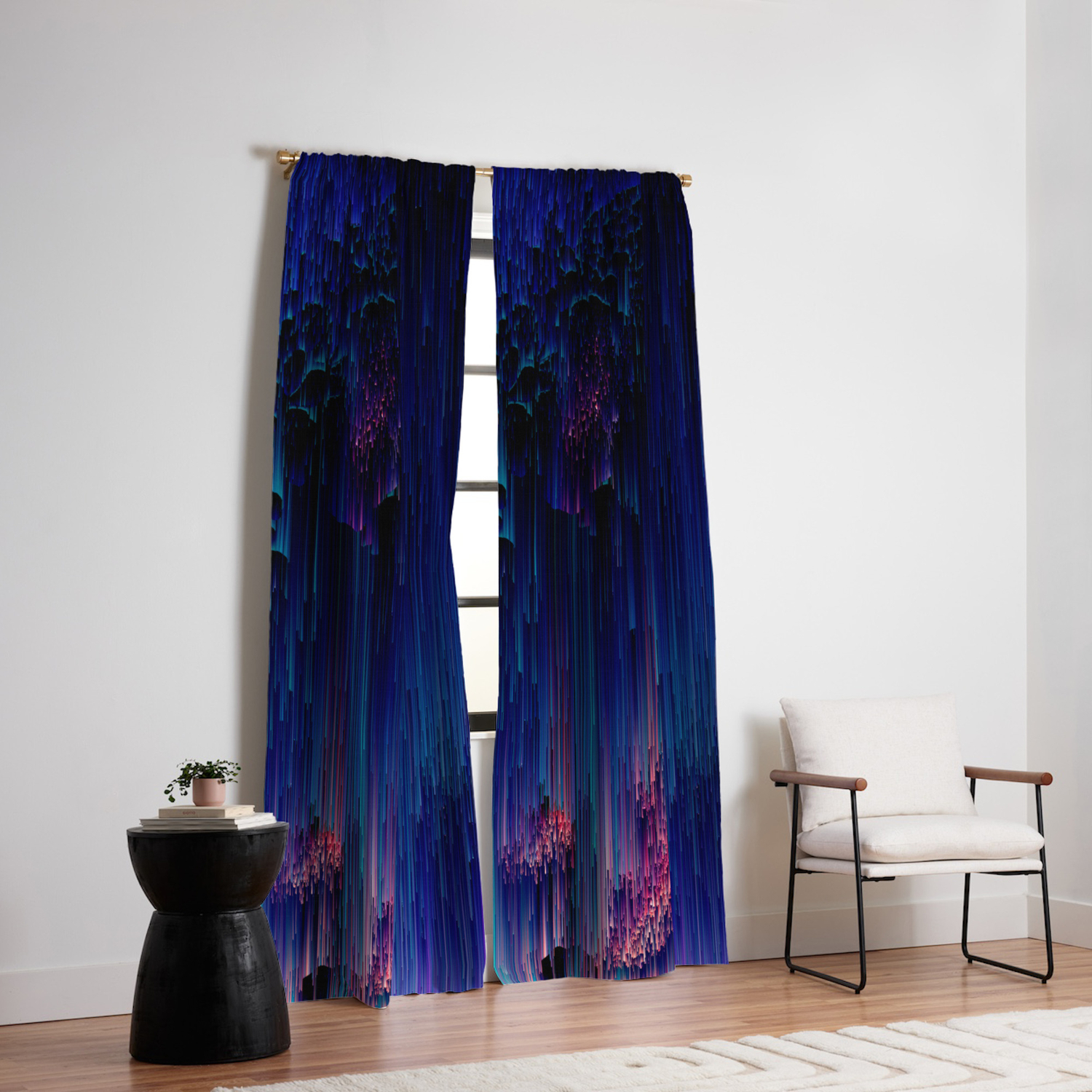 Glitch Of Fantasy Abstract Pixel Art Blackout Curtain By Jenniferbradford