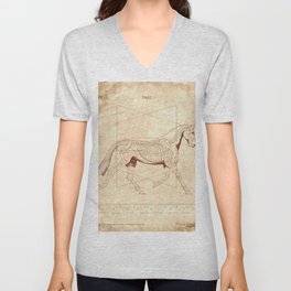 Da Vinci Horse: The Trot Revealed V Neck T Shirt