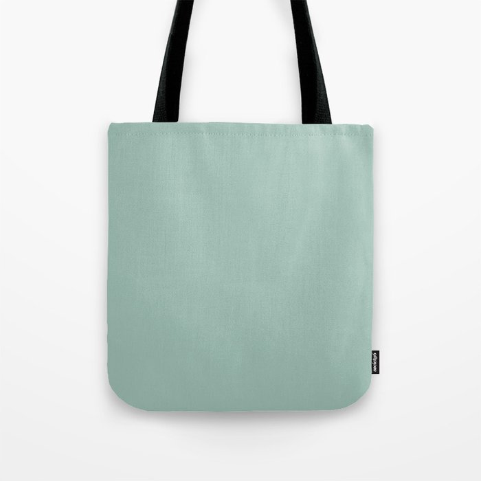 Pastel Aqua Blue Green Solid Color Hue Shade - Patternless Tote Bag