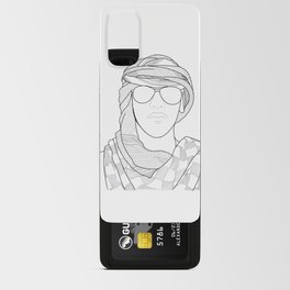 Arab man line art Android Card Case