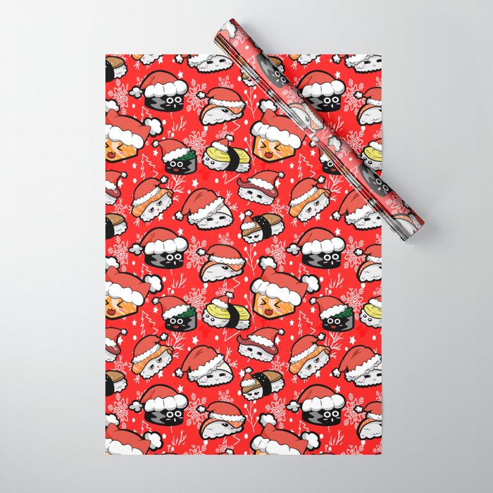 Have a Raw-some Christmas-Sushi Wrapping Paper