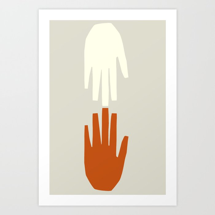 HOLDING HANDS Art Print