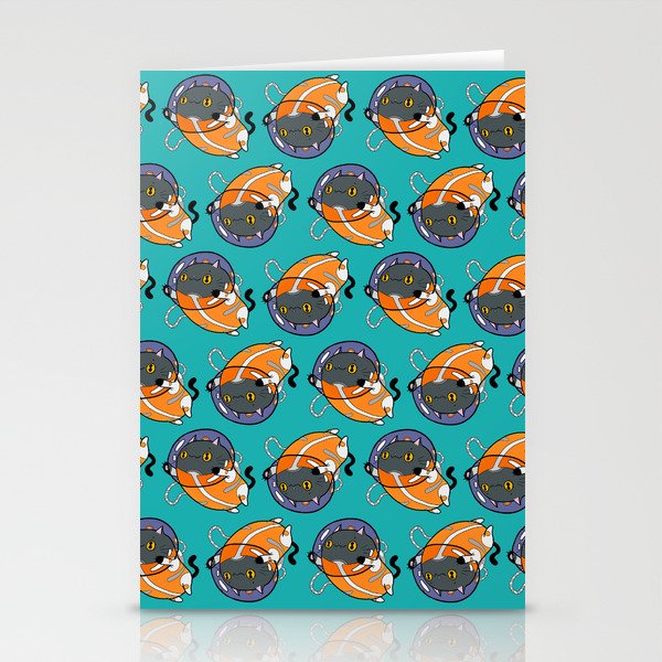 Space Cat Valentine Stationery Cards