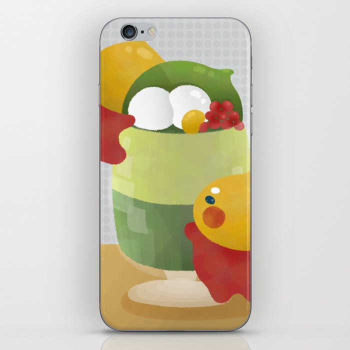 Matcha pudding and chestnut babies iPhone Skin