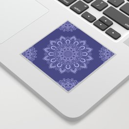 Elegant Periwinkle Purple Blue Boho Mandala Sticker