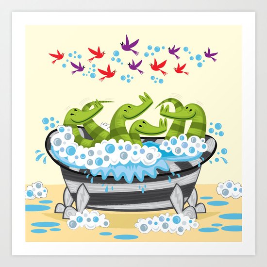 Crocodile Soup Art Print