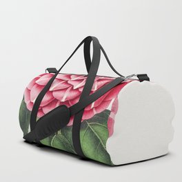 Hand Drawn Red Camellia Duffle Bag