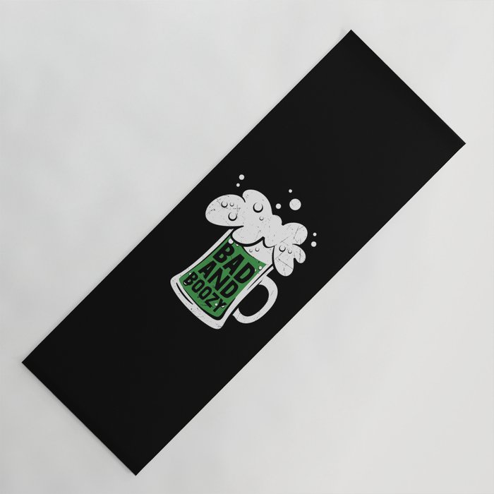 Bad And Boozy Green Beer Yoga Mat