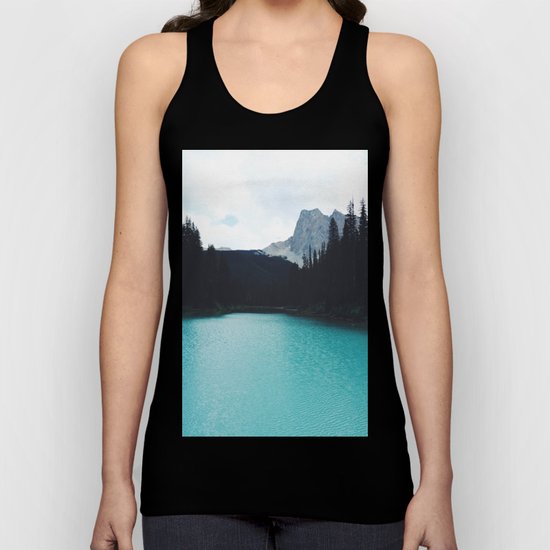 Moody Emerald Lake Unisex Tank Top
