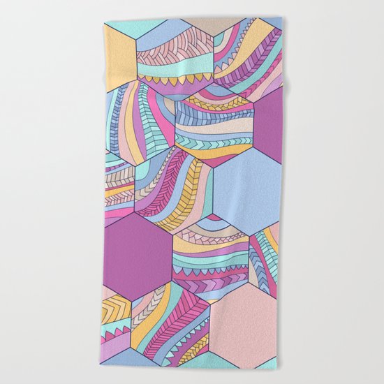 BRAIDSHEXSUMMER Beach Towel