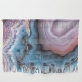 Pink and Blue agate Wall Hanging