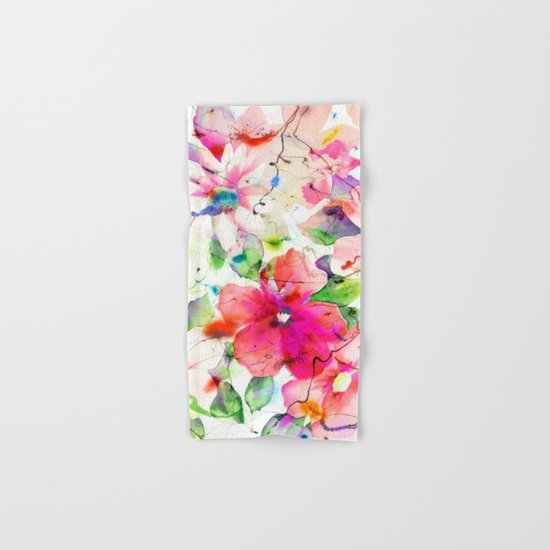 joyful flowers Hand & Bath Towel