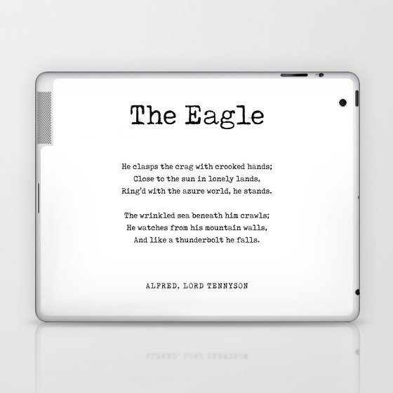The Eagle - Alfred, Lord Tennyson Poem - Literature - Typewriter Print 1 Laptop & iPad Skin