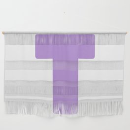 T (Lavender & White Letter) Wall Hanging