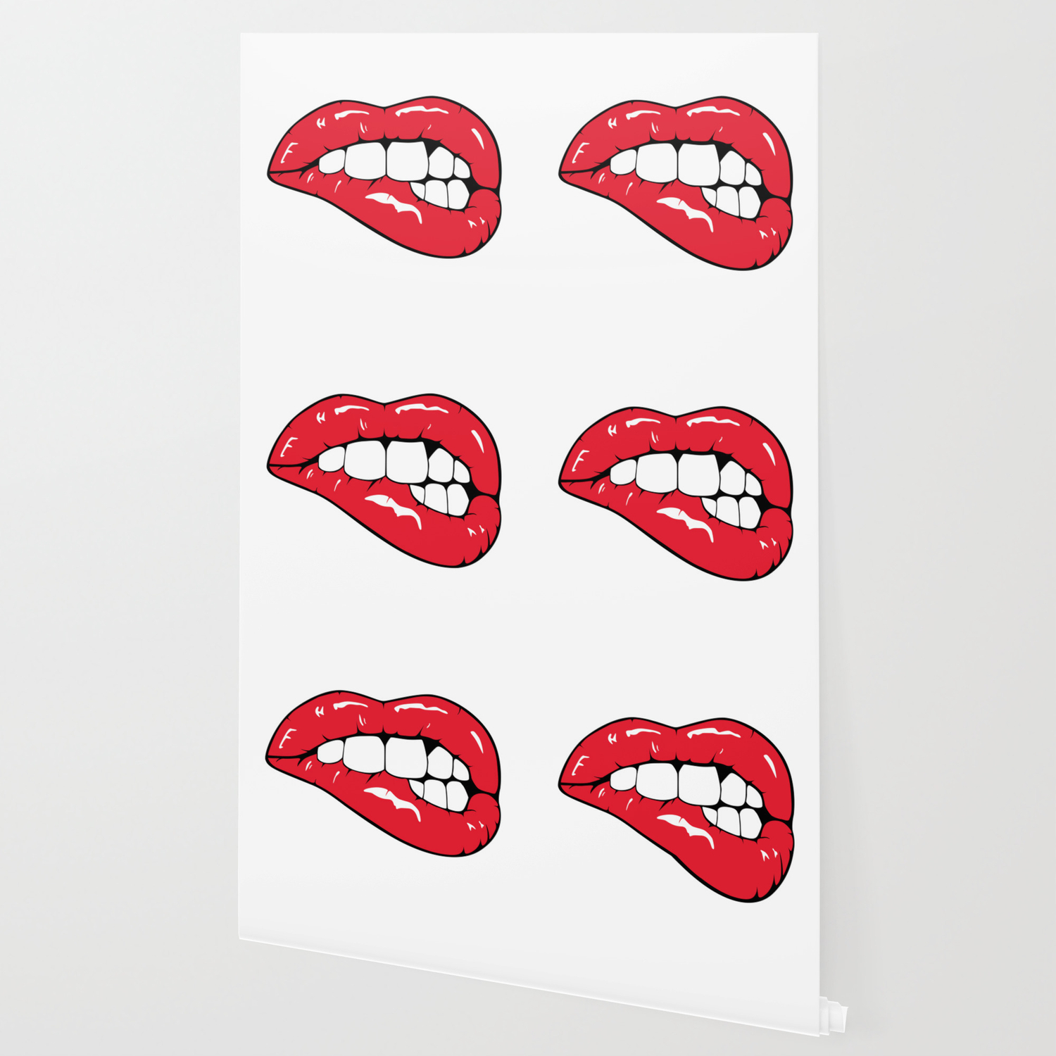 Red Lips Pop Art Wallpaper By Mydream Society6