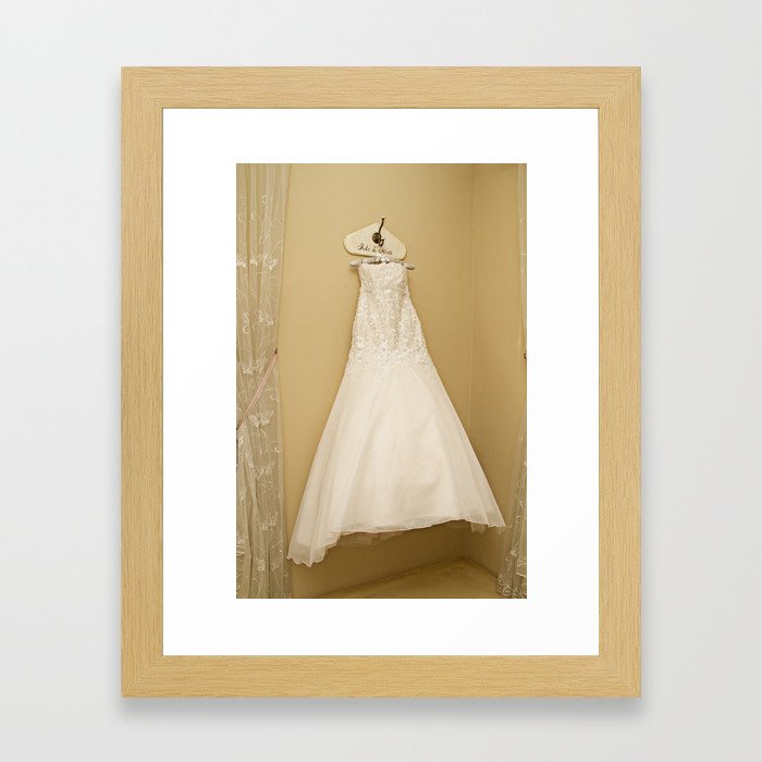 Wedding dress Framed Art Print