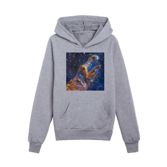 Nasa and esa picture 75 : pilliers of the creation by James Webb telescope Kids Pullover Hoodie