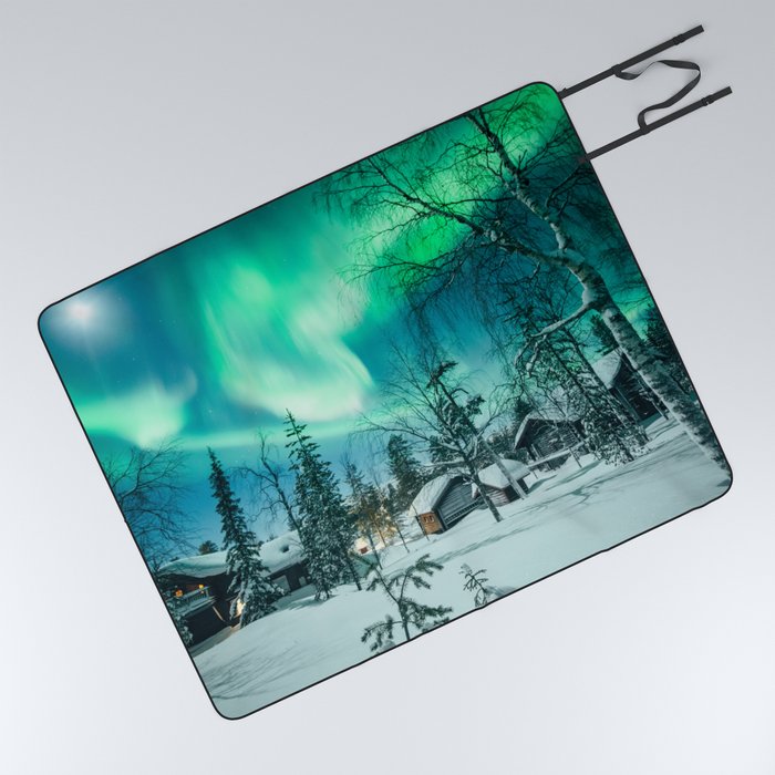 Arctic Night | Northern Lights Picnic Blanket