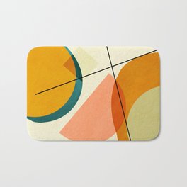 mid century geometric shapes painted abstract III Bath Mat
