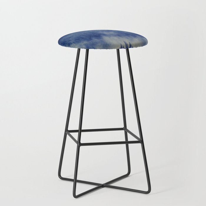 Misty Pine Forest Drama in the Scottish Highlands Bar Stool