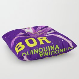 1924 BOR Quinpuina French wine and spirits vintage advertising poster purple background Floor Pillow