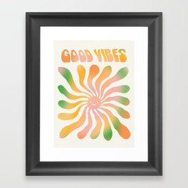 Good Vibes \\ Cute Sunshine  Framed Art Print