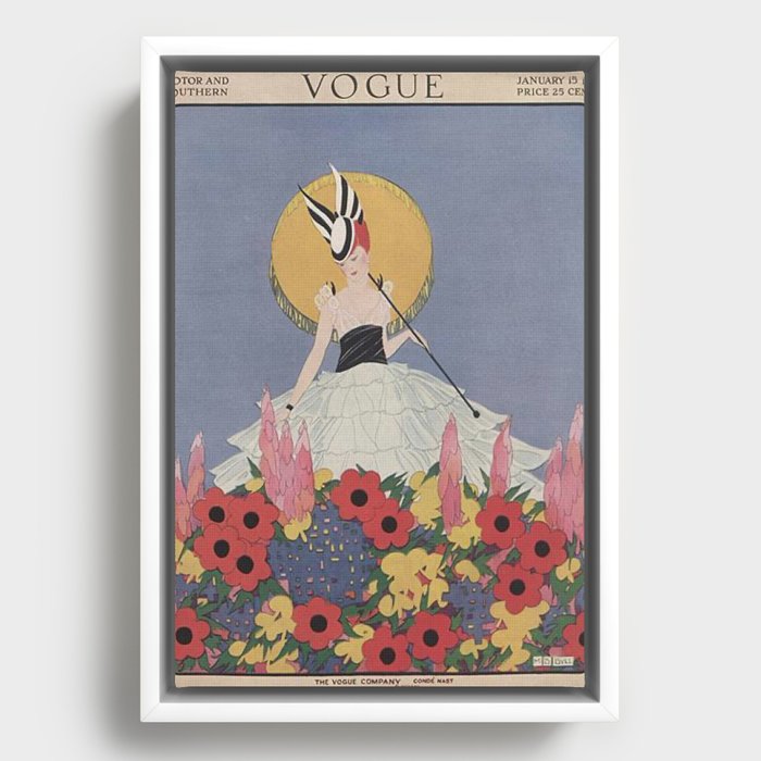 Vintage Magazine Cover - January 1915 - Spring Framed Canvas