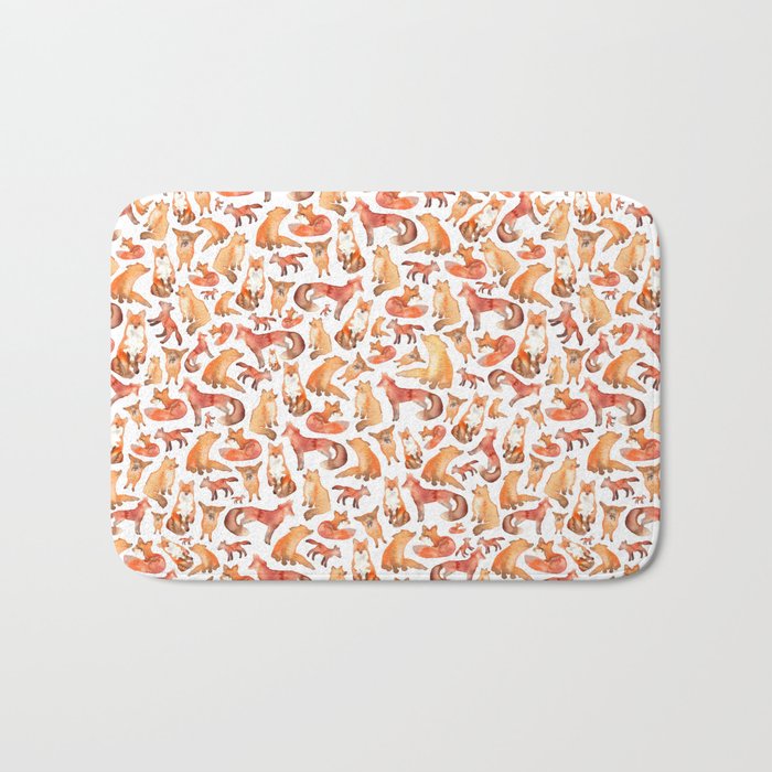 Fox Pattern Bath Mat