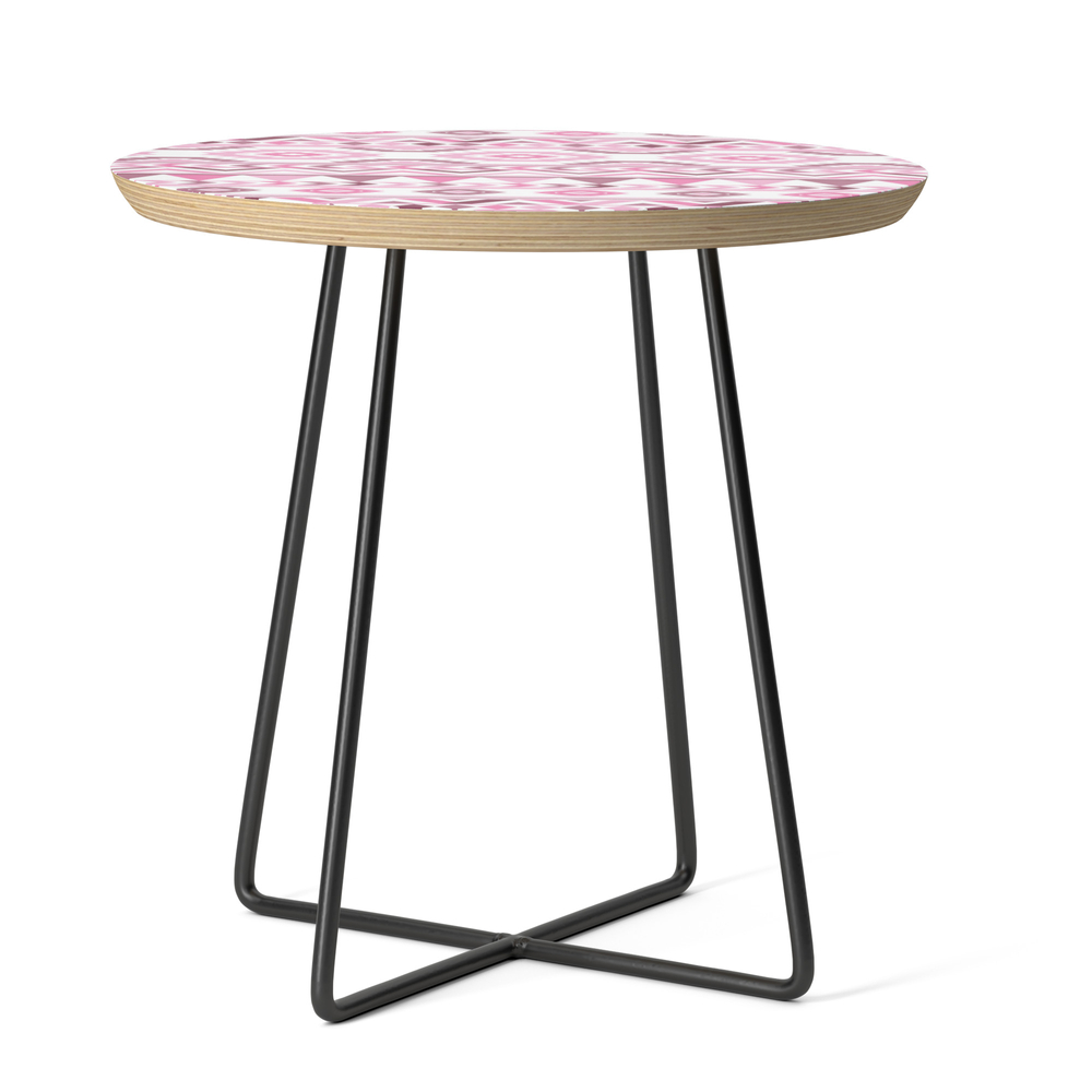 Modern Tribal Aztec – Mulberry Pink and Plum Violet Side Table by avenie