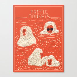 Actual Arctic Snow Monkeys Canvas Print